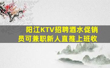 阳江KTV招聘酒水促销员可兼职新人直推上班收